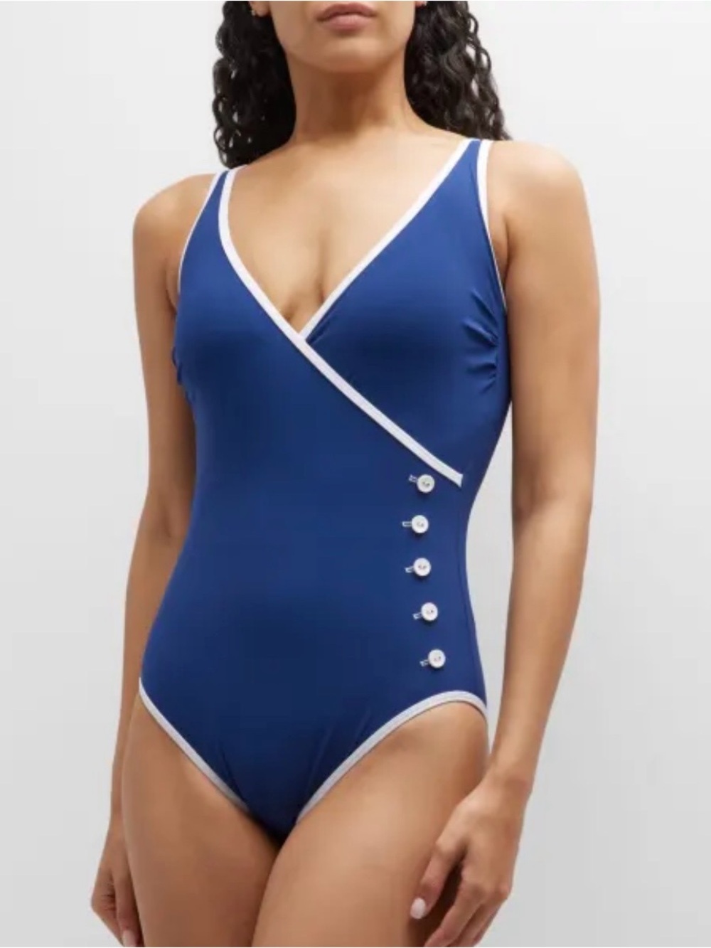 Gottex Women's Sail To Sunsets Surplice One Piece Swimsuit Size 14